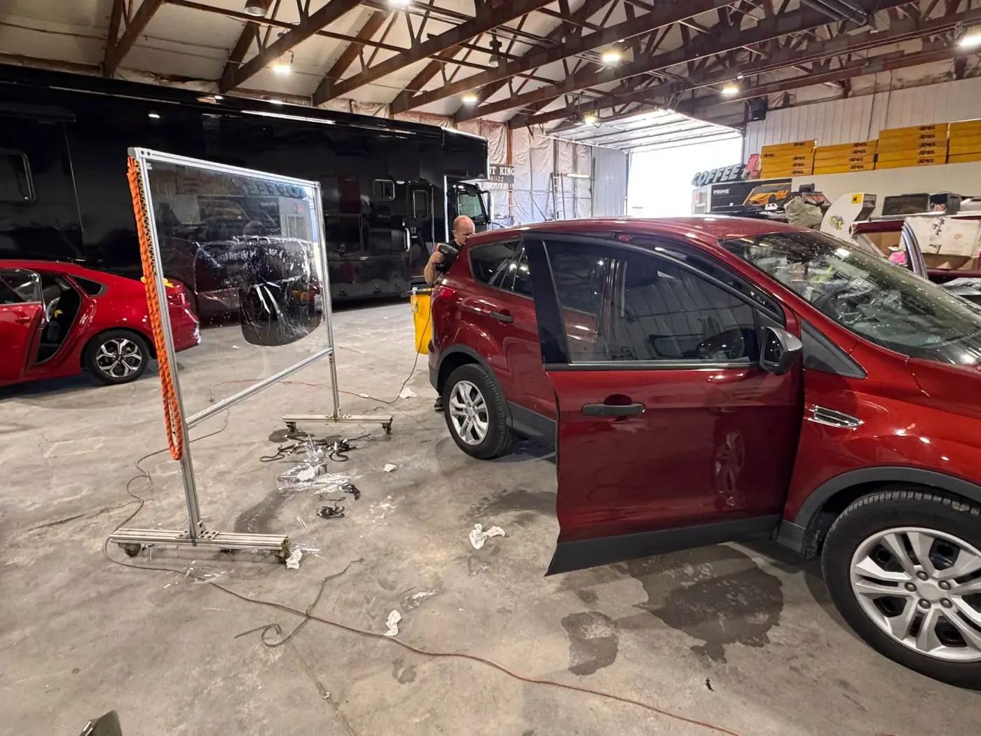 Vehicle with new window film in The Tint King bay